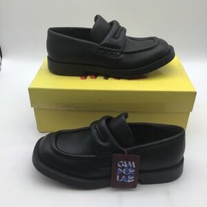 Camper Lab 1978 Black Leather Slip On Loafers Square Toe Men Size 9.5 New